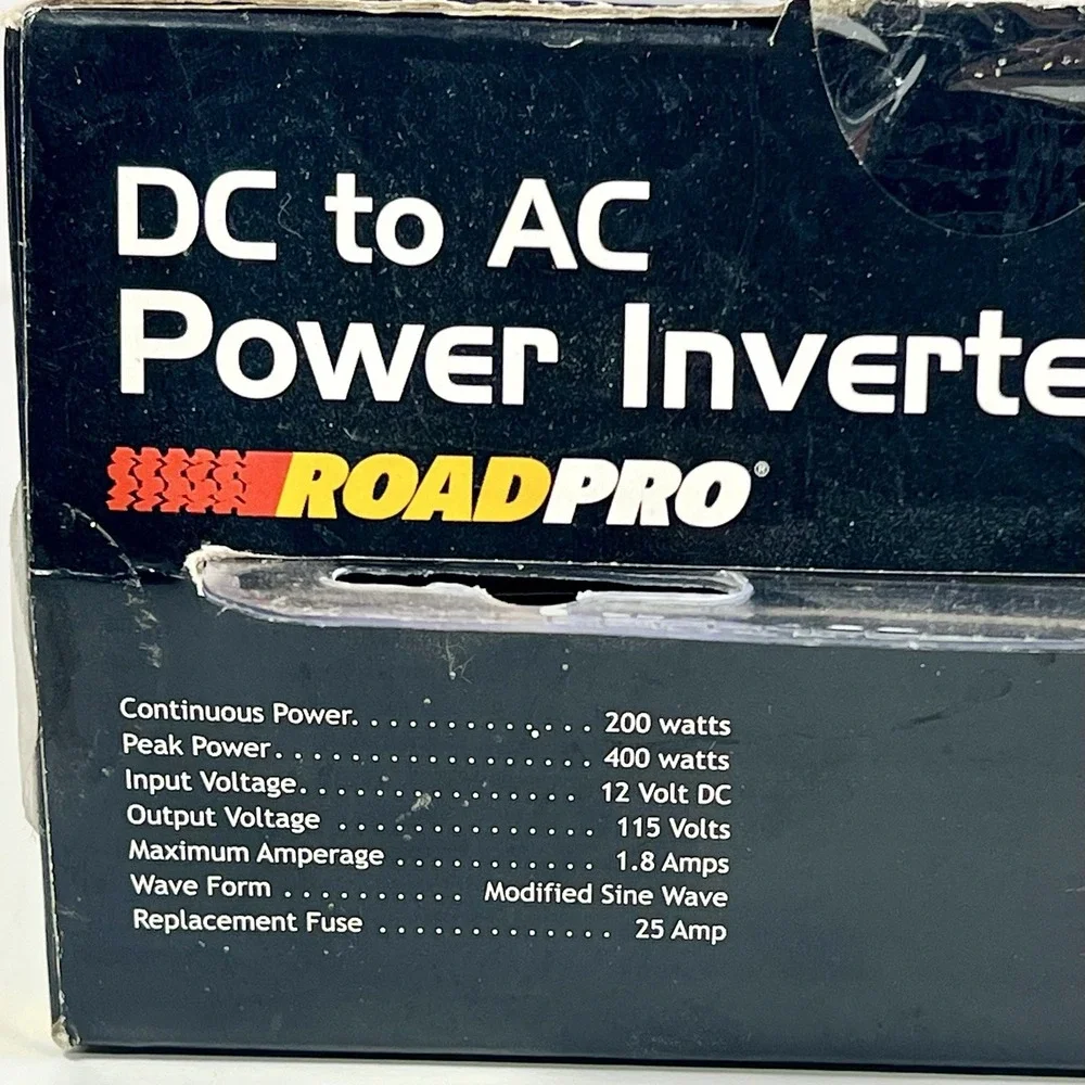 Vintage‎ RoadPro DC to AC Power Inverter Drive 200 Watts Cup Holder Design NEW